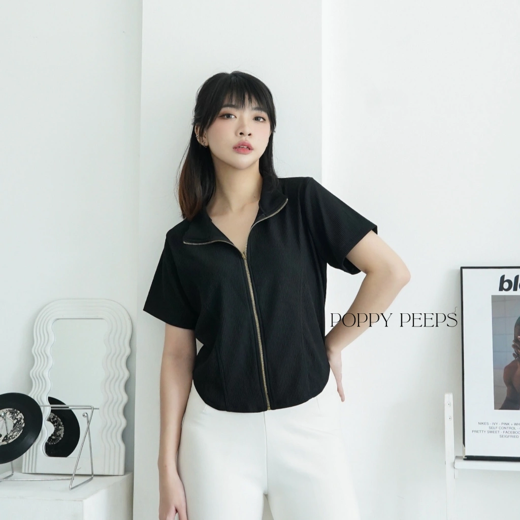 [ Poppypeeps ] YOVELA TOP / Top Basic Knit / Atasan Wanita