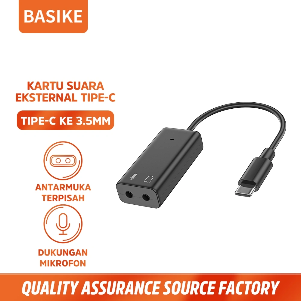 BASIKE USB Soundcard Kabel Konverter Audio Video Adapter for Microphone Headphone PC Laptop iPad