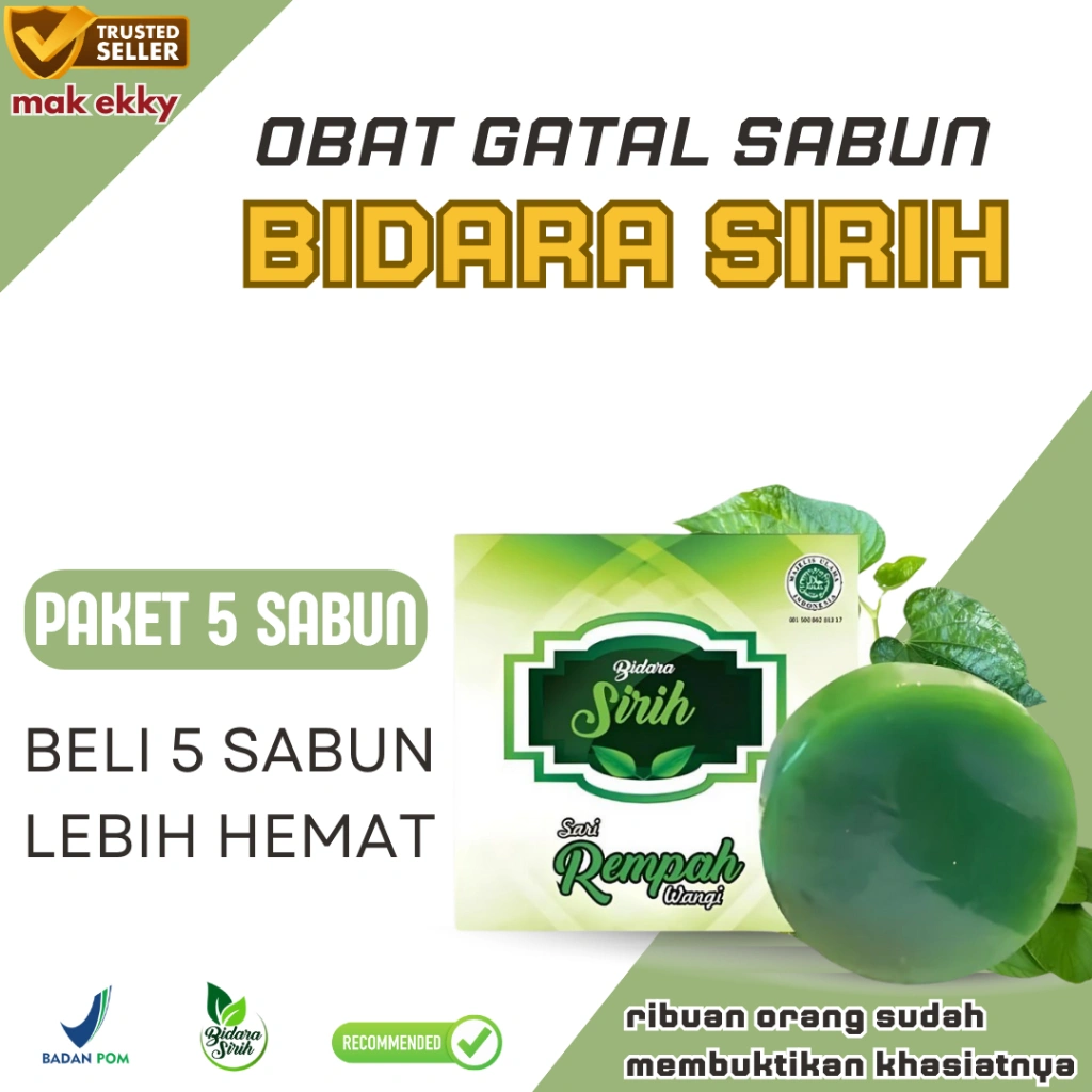 Obat gatal Sabun Bidara Sirih Paket 5 sabun