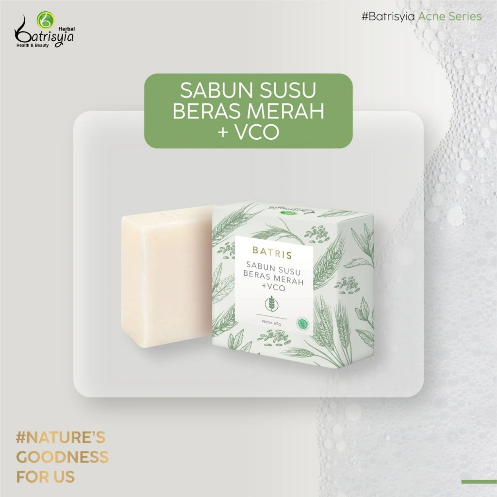 Batris Sabun VCO Susu Beras Merah 60 g