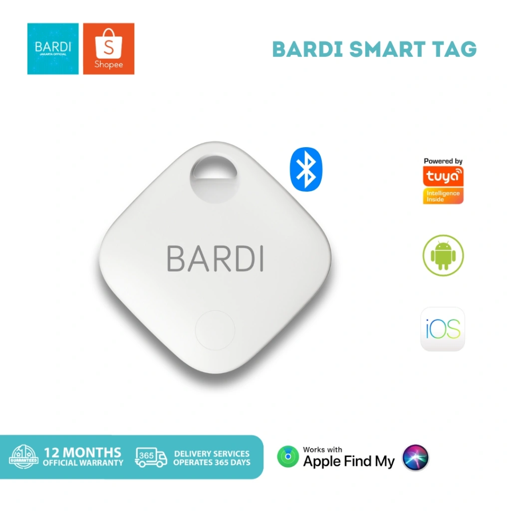 BARDI Smart Tag Bluetooth BT iOS Android Support Pelacak Alarm