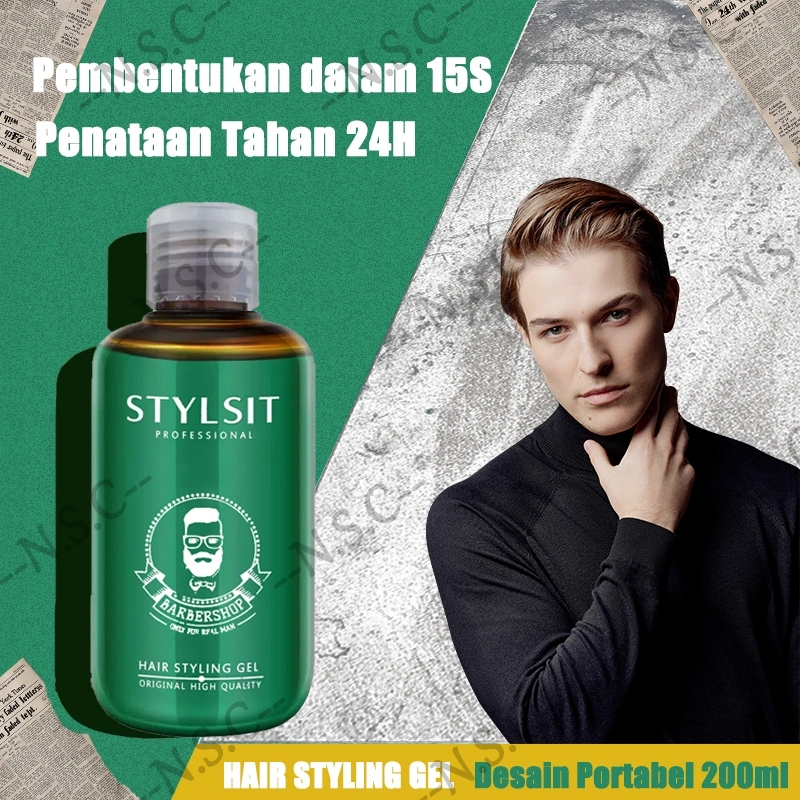 Minyak Rambut Pria Penataan220ml Tahan lama dan tidak lengket minyak rambut gel rambut lilin rambut