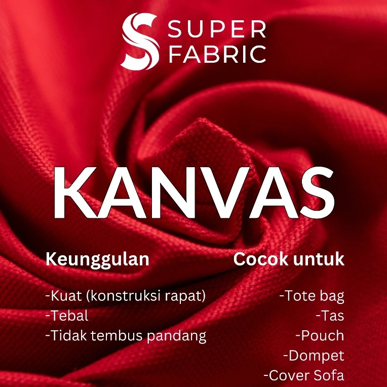 Kain KANVAS polos bahan kain tas kanvas 0.5 meter