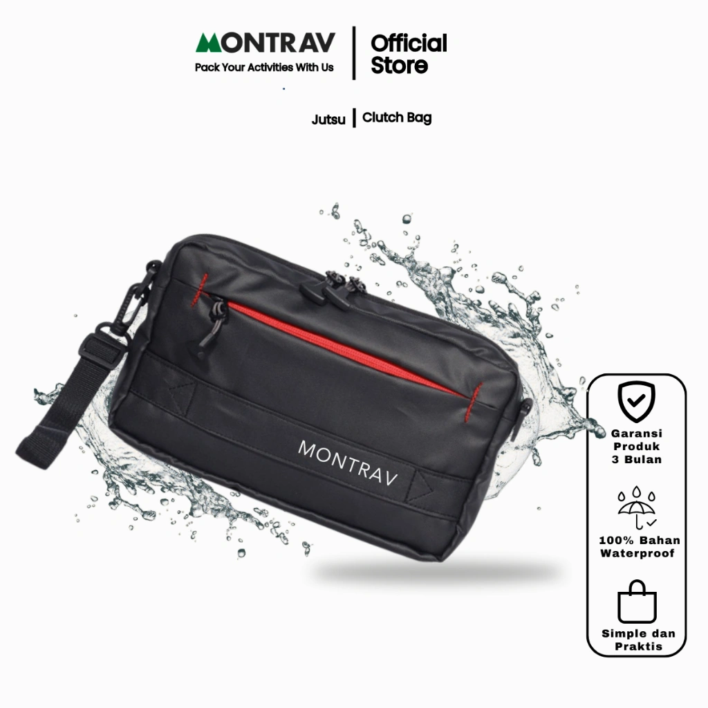 MONTRAV - Tas Selempang Pria - Hand Bag - Sling Bag - Jutsu 2 Liter
