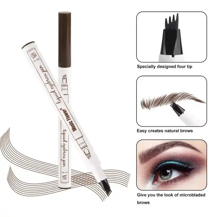 PENSIL ALIS WATERPROOF EYEBROW 4 SIKAT DENGAN KEPALA 4 TIDAK LUNTUR TAHAN KEIRNGAT