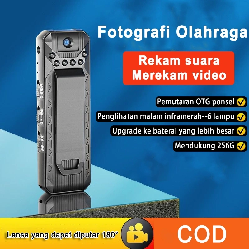 kamera saku dada merekam suara dan video/Perekam Konferensi HD Pena Rekaman Cerdas Kamera Olahraga Luar Ruangan Kamera Digital Siaga Panjang