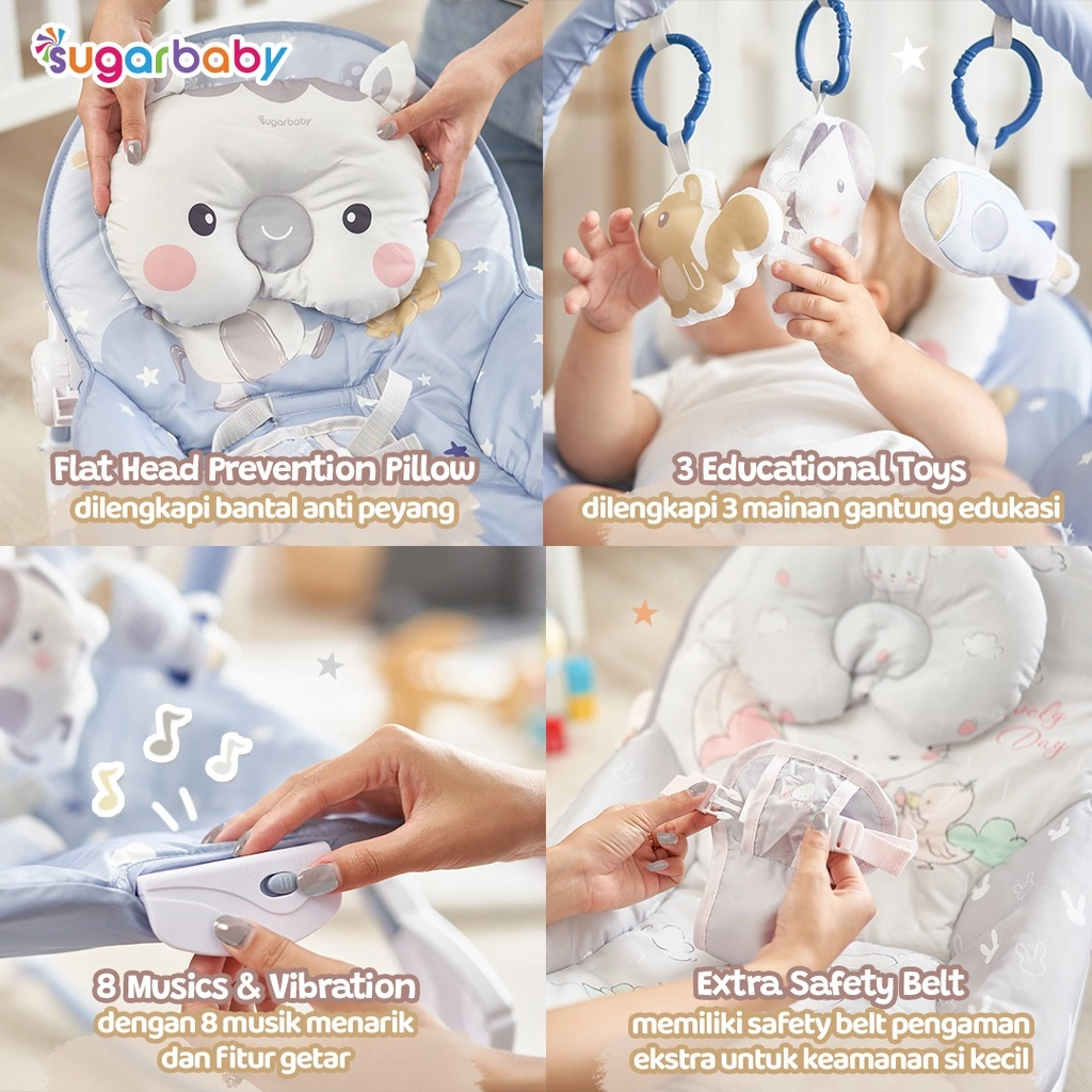 Bouncer Bayi Bouncer Baby Sugar Baby 10 In 1 Premium Rocker Sugarbaby