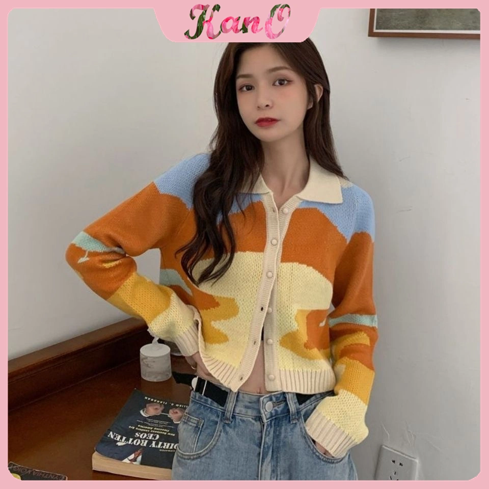 KANO Cardigan Crop Top Cute Premium Cardigan Rajut Korea Outer Rajut Soft Knit Import