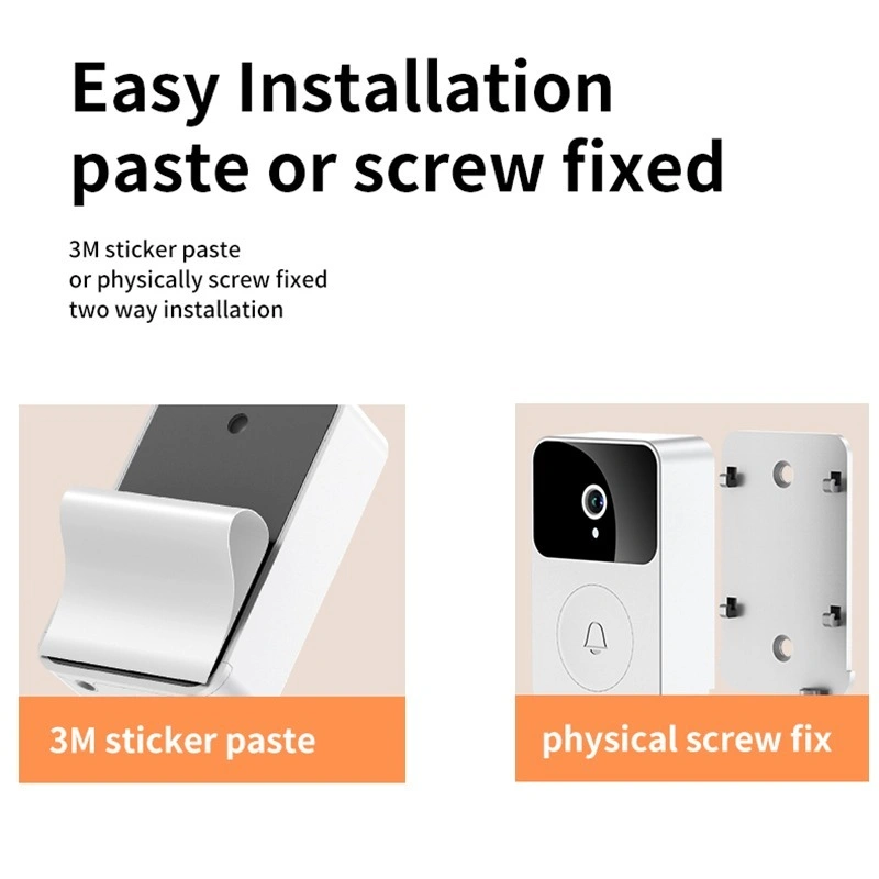 ESC Bell Pintu Kamera Smart Wireless Doorbell Camera IP 66 Wifi Tanpa Kabel Bel Pintu Pintar Cctv Infrared
