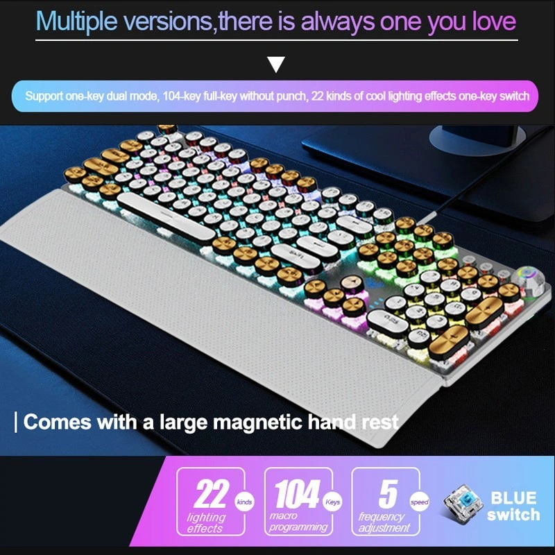 Keyboard Gaming Multimedia Mechanical AULA F2088 CDkeycaps