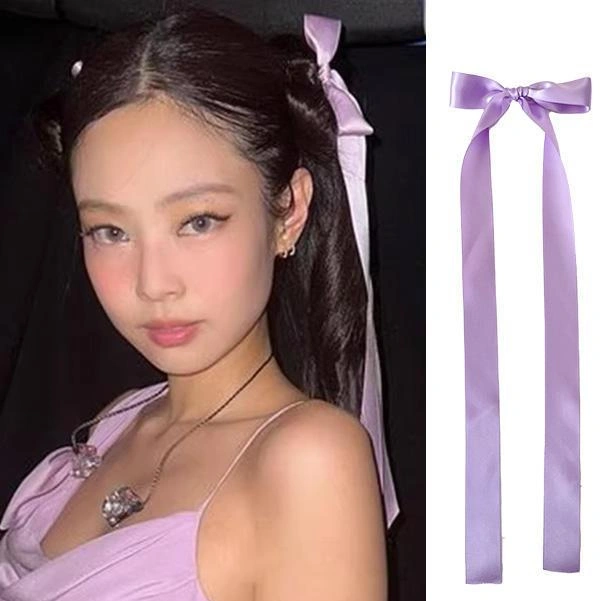 [CUCI GUDANG] JENNIE BLACKPINK STYLE LONG RIBBON HAIRPIN KPOP KOREA KLIP JEPIT PITA RAMBUT PANJANG AKSESORIS BOW JEPITAN HAIRCLIP HAIR PIN