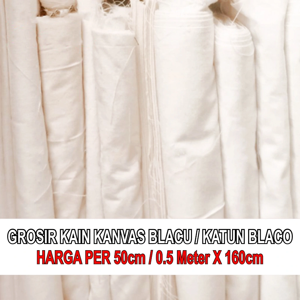 50x160cm KAIN KANVAS BLACU KATUN BLACO CANVAS LUKIS TAS GOODIE BAG TOTEBAG POUCH DRAWSTRING CRAFT