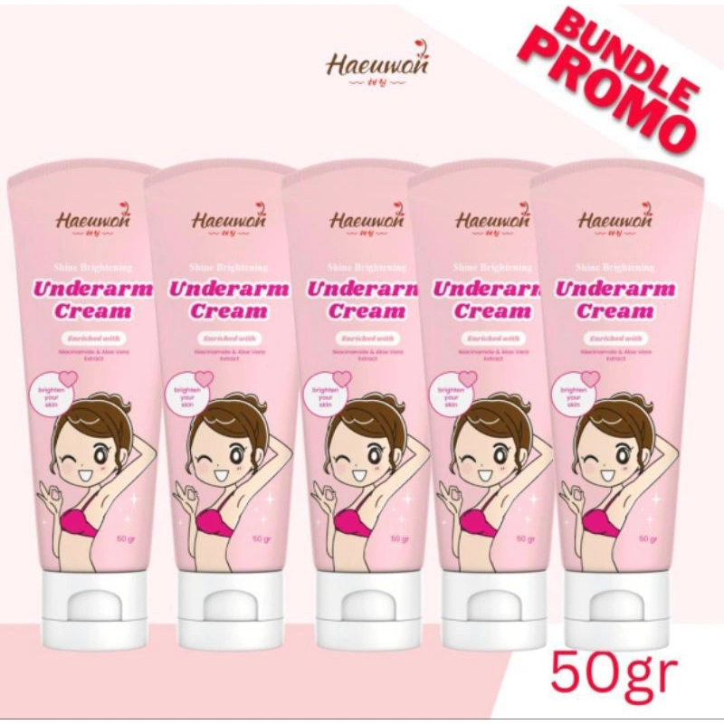 [5 pcs] Haeuwon Shine Brightening Axxilary Underarm Cream 50 gram