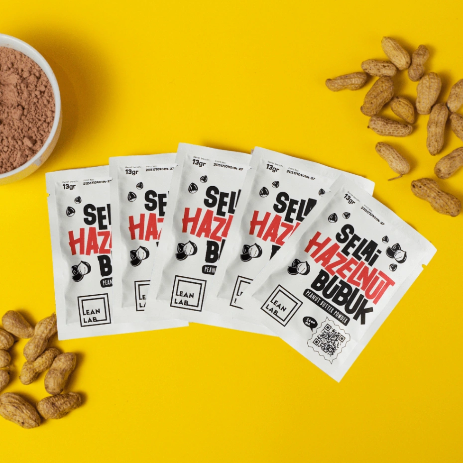 Lean Lab x CJ Hazelnut 2GO Selai Coklat Hazelnut Rendah Kalori (13gr x5)
