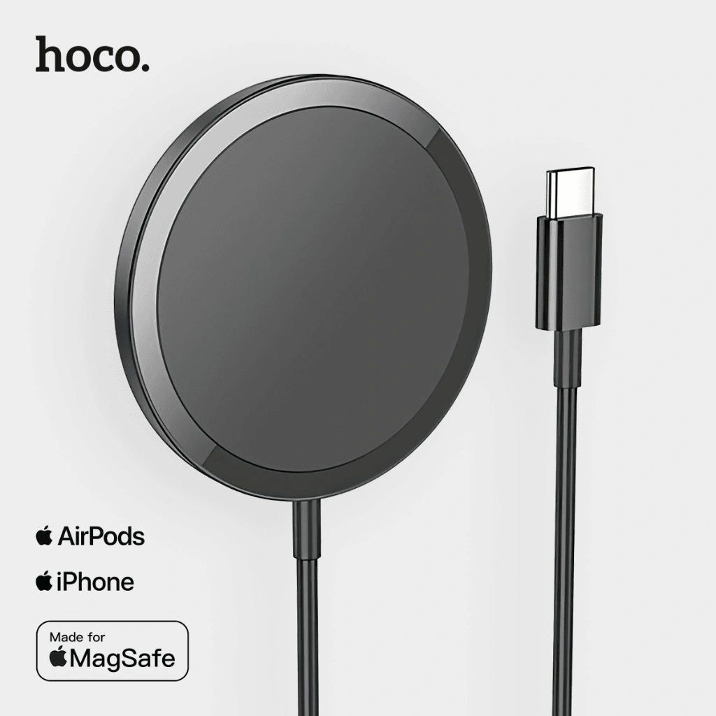 Hoco MagSafe Charger Wireless Original 15W Fast Charging Untuk iPhone Airpods CW52