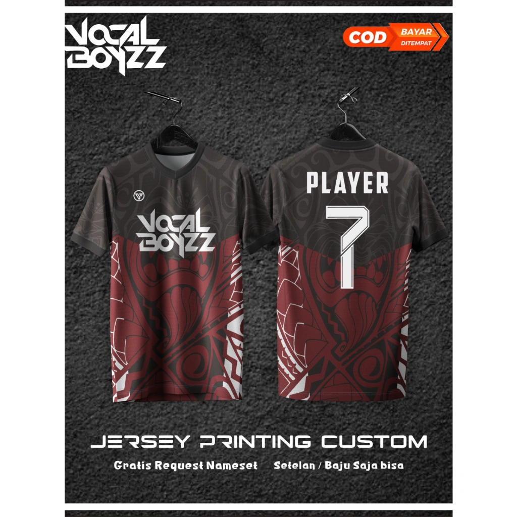 JERSEY FUTSAL DAN SEPAK BOLA FULL PRITING GRATIS CUSTOM NAMA DAN LOGO