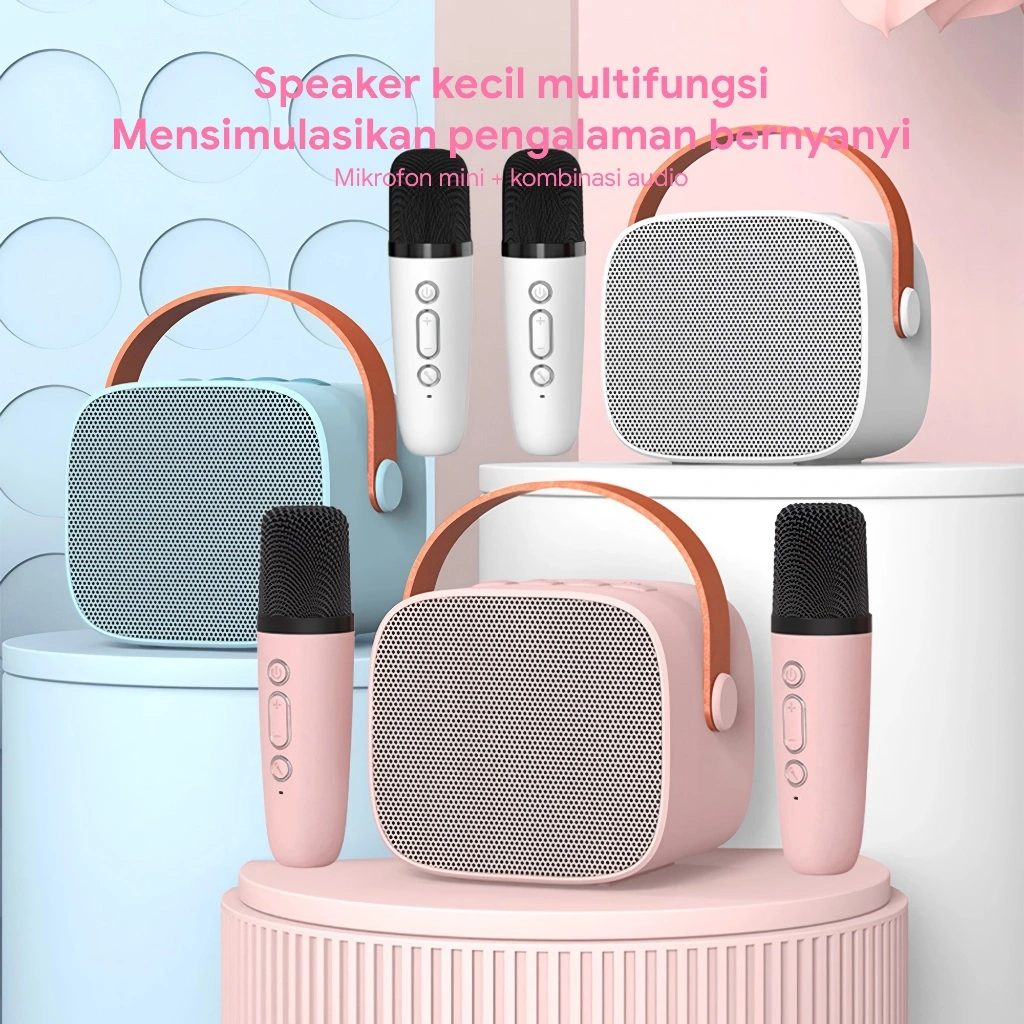 Karaoke Mini Speaker Microphone Karaoke Premium Set Speaker Bluetooth Wireless With Mic Karoke Bluetooth Full bass Portable Speaker K1