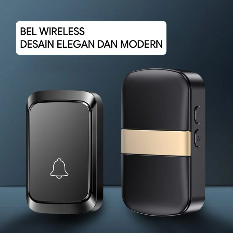 Bel rumah tanpa kabel dengan baterai colok usb charging smart door bell wireless waterproof