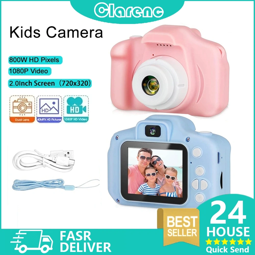 X2 HD 800W 2.0 Inci IPS 1080P Kamera Digital Mini untuk Anak-anak Kamera Camcorder Video Kamera Perekam Anak Hadiah Ulang Tahun Kamera Siswa