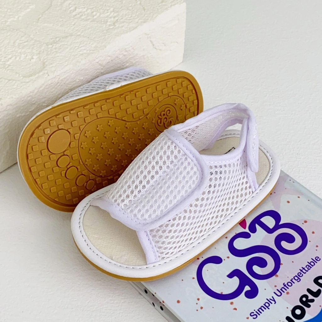 sandal bayi prewalker bayi umur 2 - 12 bulan model casual S05 polos PUTIH Terbaru Ringan & Anti Slip