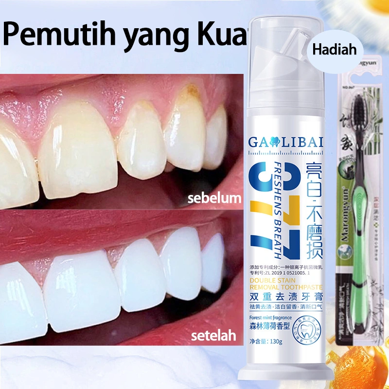 377 Pasta Gigi Pemutih 130g Pasta Gigi untuk Menghilangkan Plak Gigi Menghilangkan Bau Mulut