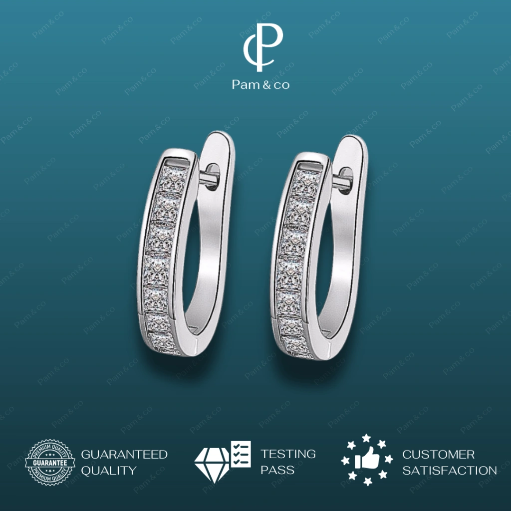 Pam & Co - Alpha Minimalis Anting Wanita | Anting Hoop | Anting Rhodium | Anting Titanium