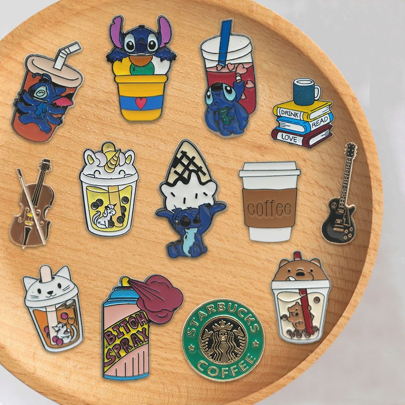 Bros kartun lucu, lencana kreatif, hadiah, pin, aksesori dekorasi tas