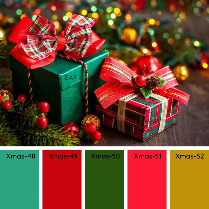 SAF Background warna polos 50 x 100 cm latar foto produk tema natal / christmas model gulungan lembaran waterproof / kode 48-52