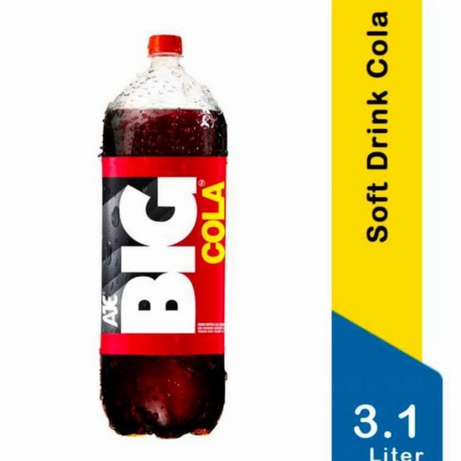big soft drink rasa cola/strawberry/mango ukuran 3.1 Liter