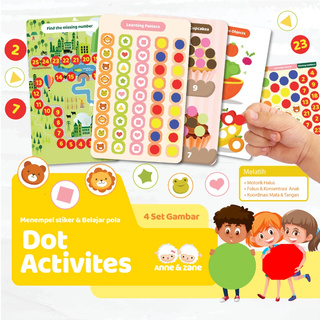 Dot Activities - Aktivitas anak menempel stiker bulat / PAUD