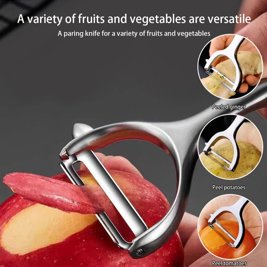 2in1 Stainless Steel Peeler Alat Kupas/Pisau Kupas Multifungsi / Pengupas Buah Sayur Alat