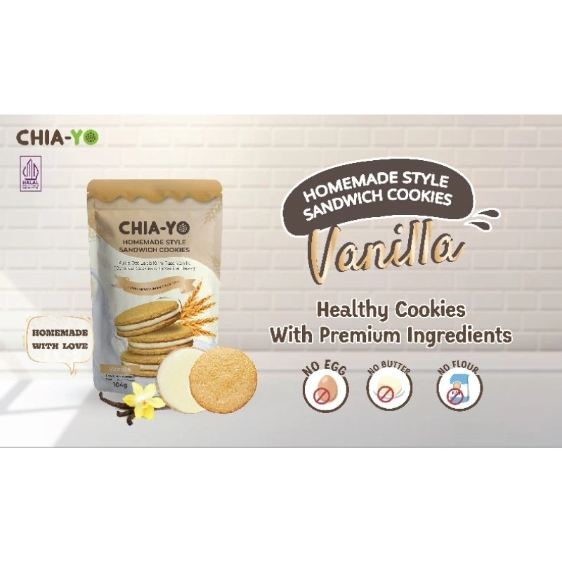 Chiayo Cookies Sandwich Vanilla 104gr