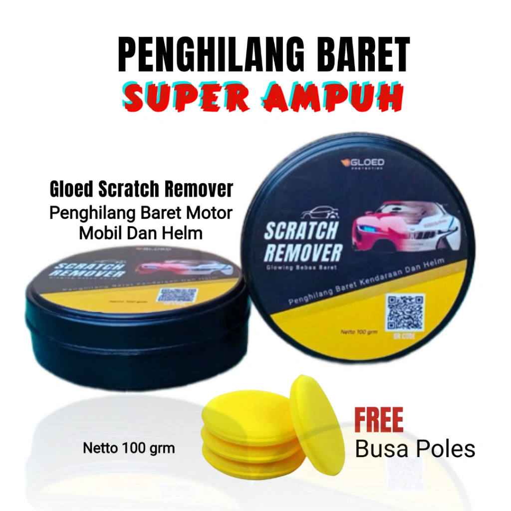 Penghilang baret Penghilang goresan body motor mobil dan Helm Gloed Scratch Remover