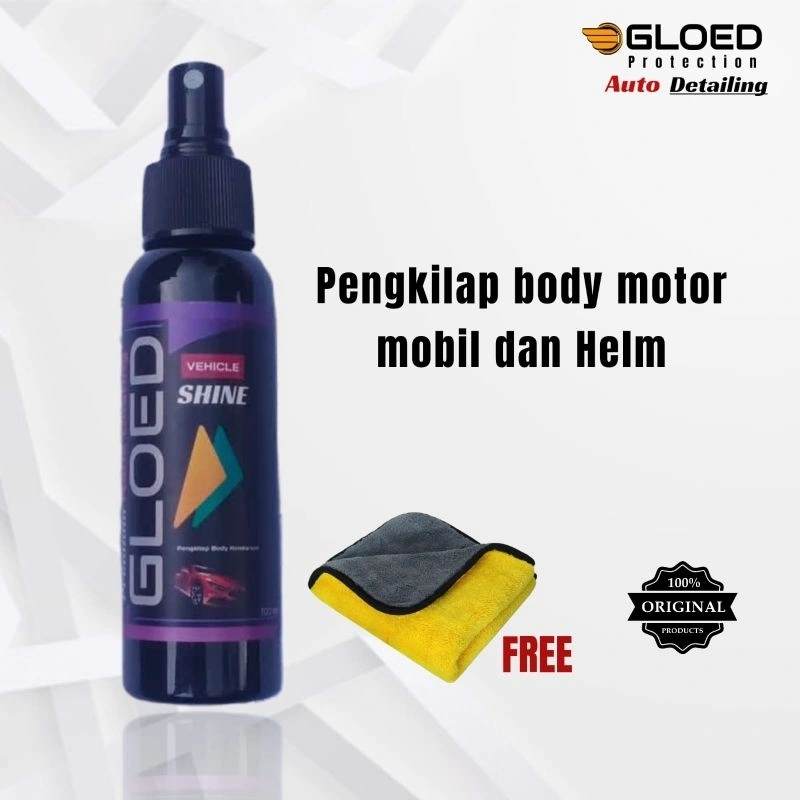 Gloed Vehicle shine/ Pengkilap body Motor Mobil efek daun talas nano coating