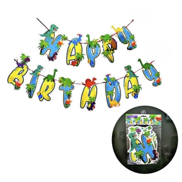 Banner HBD Dinosaurus 2D