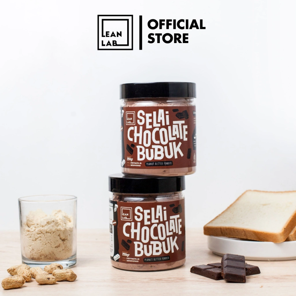 Lean Lab Selai Chocolate Bubuk Starter Pack (250gr x2) (Vegan, Gluten Free, Low Fat)