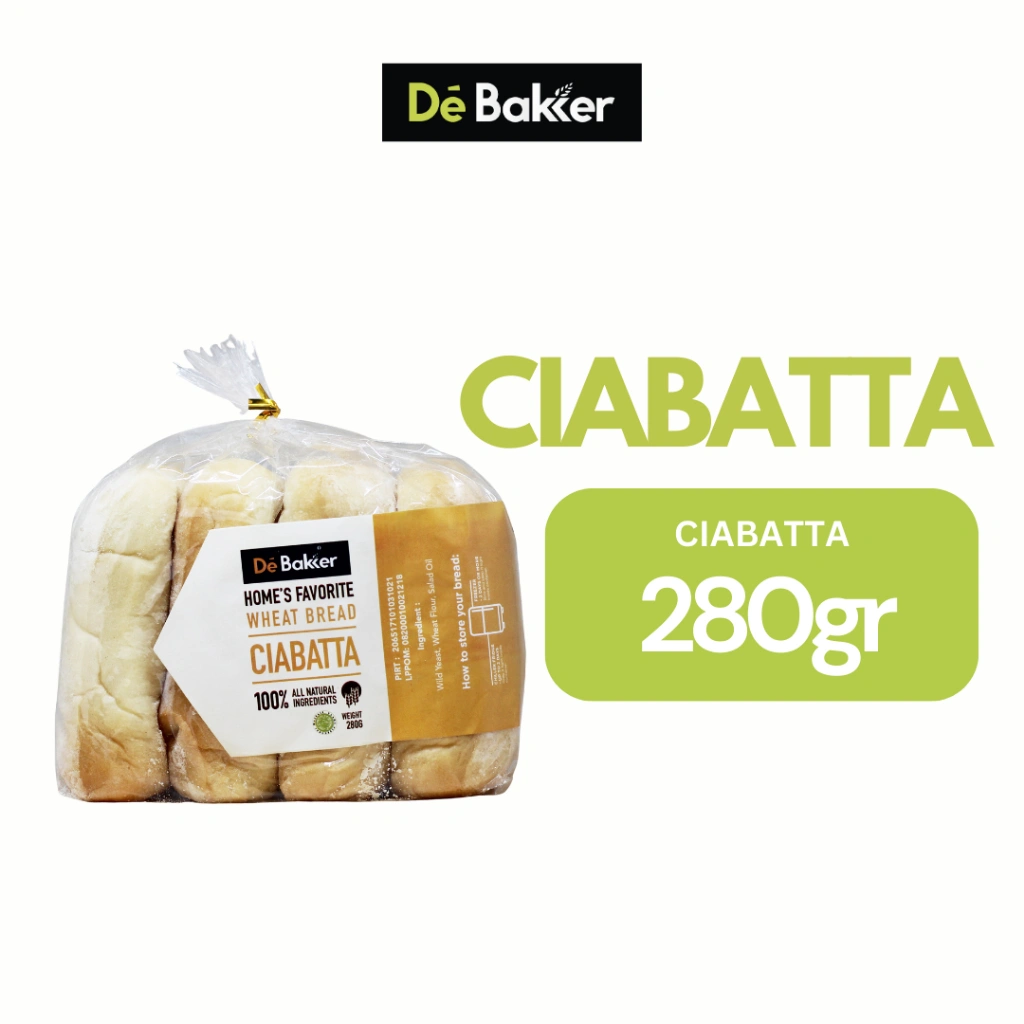 Debakker Ciabatta - Healthy Food - Diet Snack – Vegan Friendly – Low Gi – Dairy Free - Bread Roti