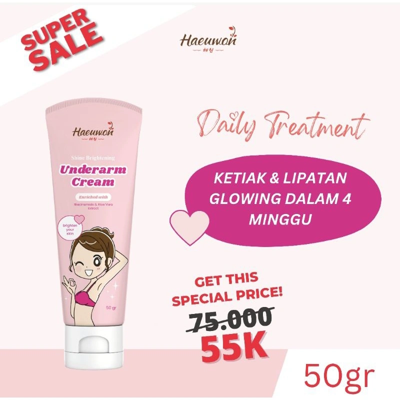 Haeuwon Shine Brightening Axxilary Underarm Cream 50gr