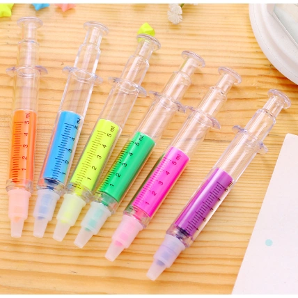 Highlighter Tabung Suntik Pena Warna Penanda Pen Marker Stabilo Dpidol  Lucu Unik  S5 40