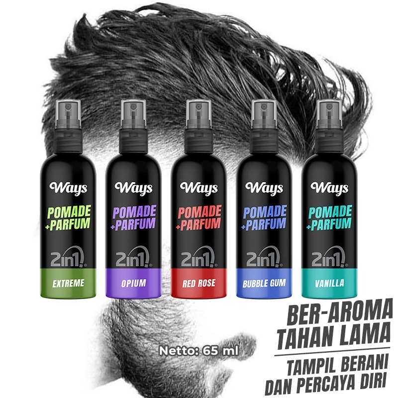 2in1 Pomade Parfum Spray Rambut / Pomade Spray / Minyak Rambut - 65 ml