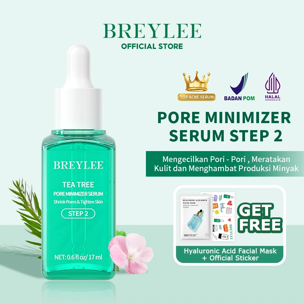 BREYLEE Pore Minimizer Serum Step 2 - Mengencangkan , Mengecilkan Pori , & Mengontrol Minyak Wajah (17ml) - (1pc)