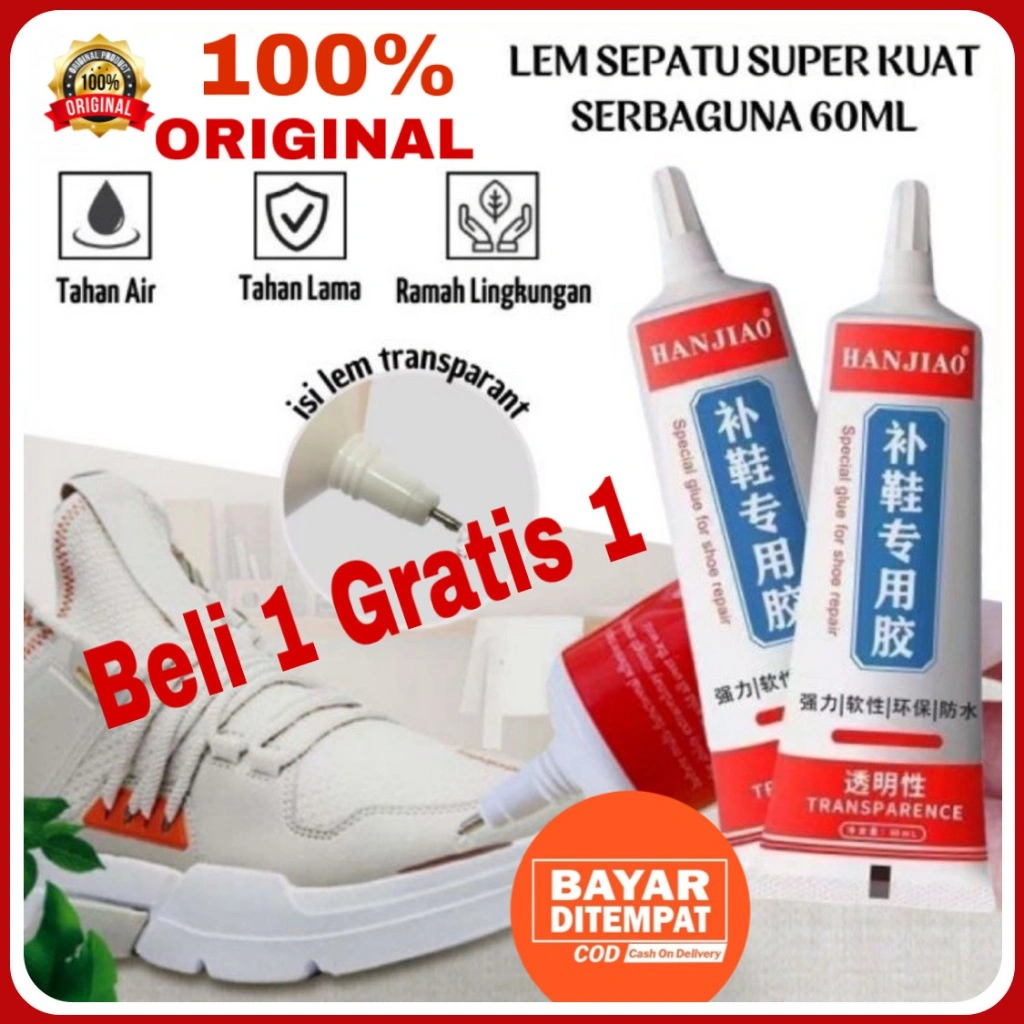 Lem Sepatu Super Kuat Tahan Air 60 Ml /Lem Serbaguna Super Kuat !00% Original/ LEM PERBAIKAN SEPATU