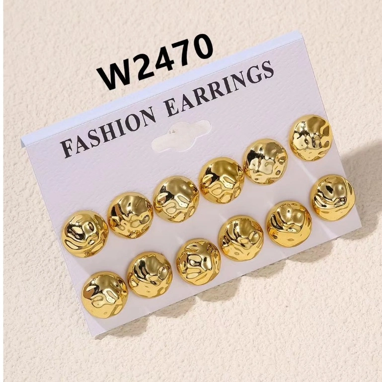925 Anting-Golden 925 Anting/Laid Silver Titanium Lady/Minimalis Earrings/Round Jewelry