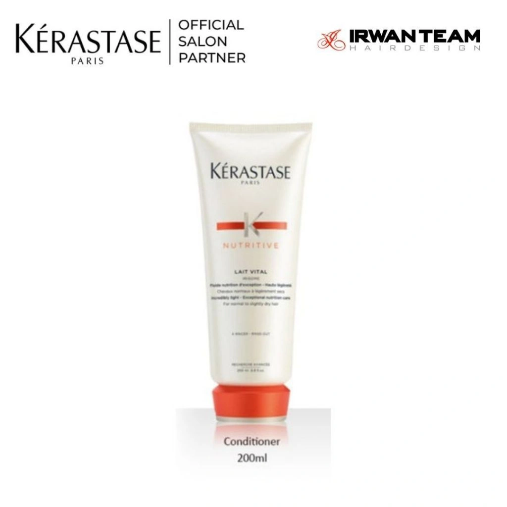 Kerastase Nutritive Lait Vital 200ml Conditioner for Dry Hair - Kondisioner dengan Tekstur Ringan untuk Rambut Kering, Diperkaya Plant Based Protein dan Niacinamide