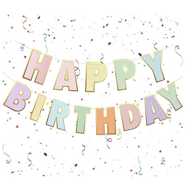 Banner HBD Pastel Jumbo Premium