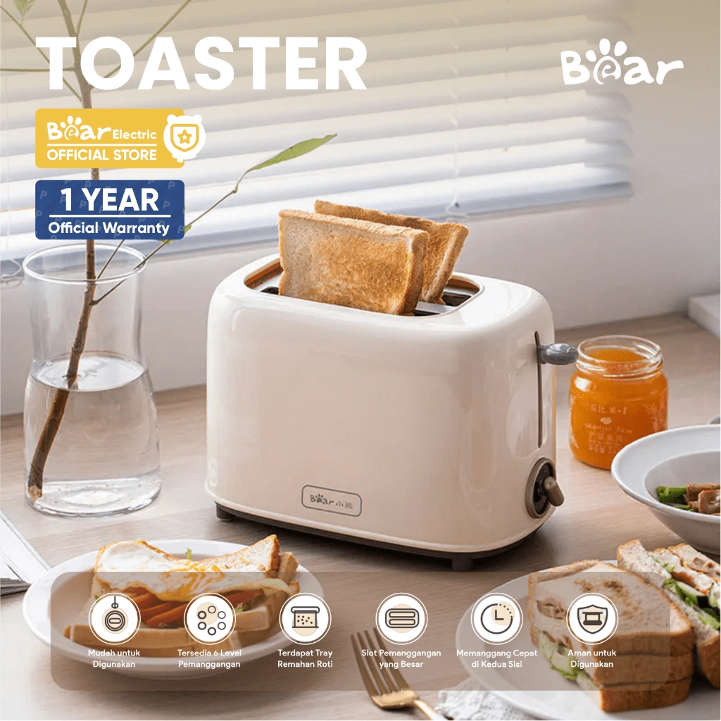 BEAR - Toaster Bread / DSL-C02K8 - Pemanggang Roti 2 Sisi