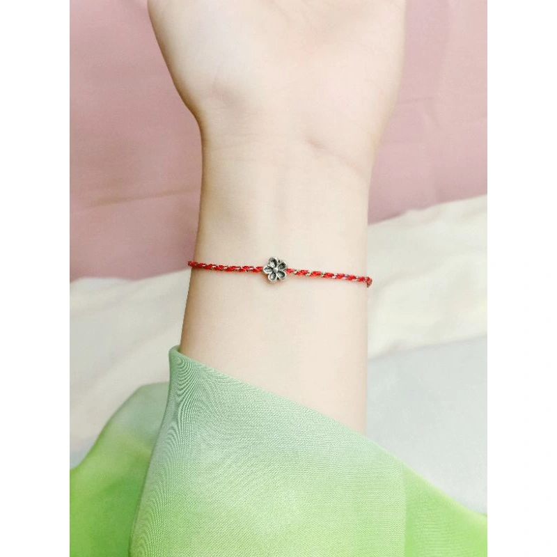 Gelang Tangan Mini Simpul tali 4 Kombinasi Warna Flawer Charm WFC