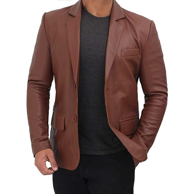 MEX21 Jas Pria Pormal Semi Kulit Sintetis Import/Blazer  Pria Sentetis Terbaru
