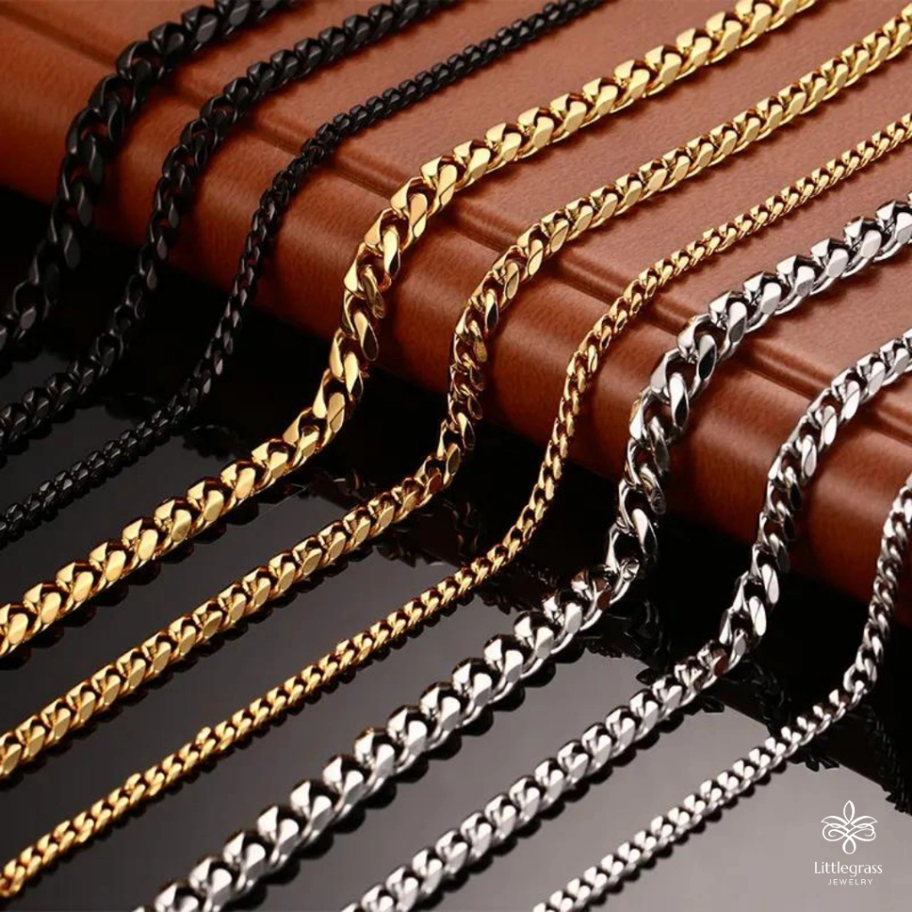 Kalung Cuban Chain Link Necklace Gold Plated Jewelry Premium Quality Anti Karat