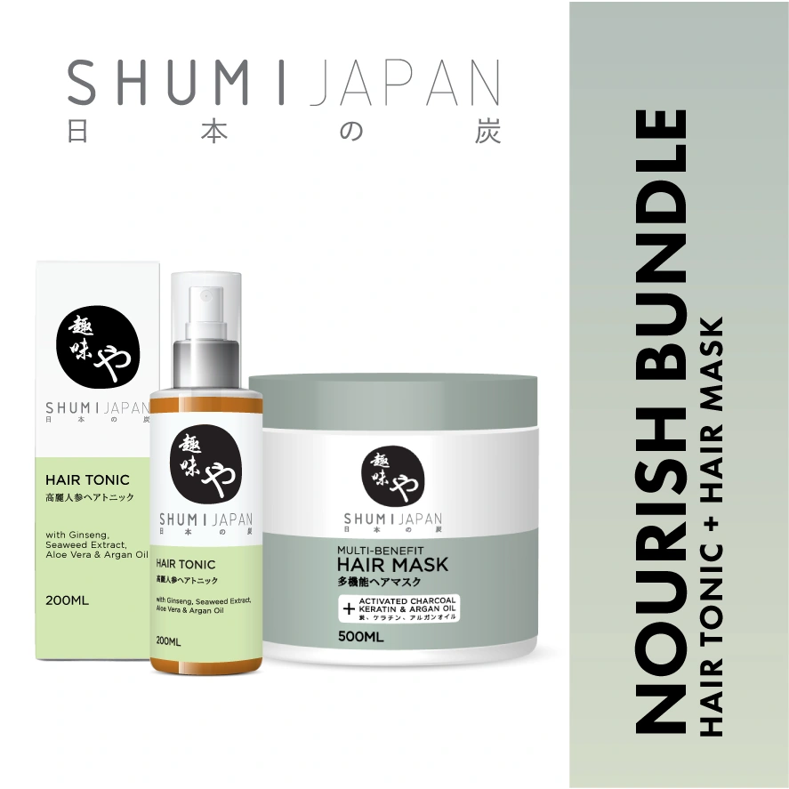 [BPOM] PAKET RAMBUT BERNUTRISI! SHUMI Japan Hair Tonic + Hair Mask / Treatment / Haircare / Masker / Tonik Rambut